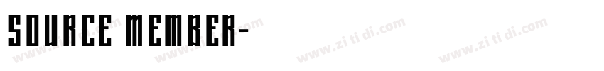 Source Member字体转换